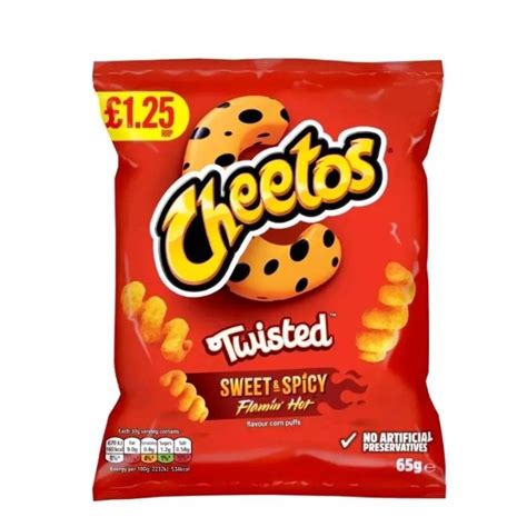 Cheetos Twisted Sweet And Spicy Flamin Hot 65g Giant Bradleys Online