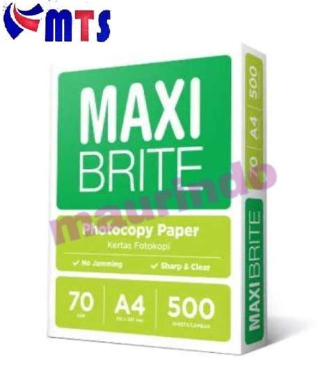 Promo Kertas Hvs Maxi Brite A Gr Copy Paper Kertas Fotocopy Rim