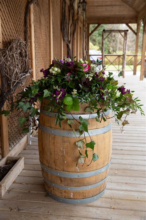 Yard Island Landscaping With Barrels