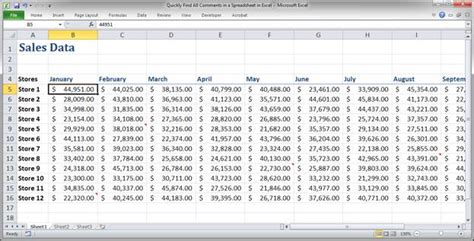 Quickly Find All Comments In A Spreadsheet In Excel