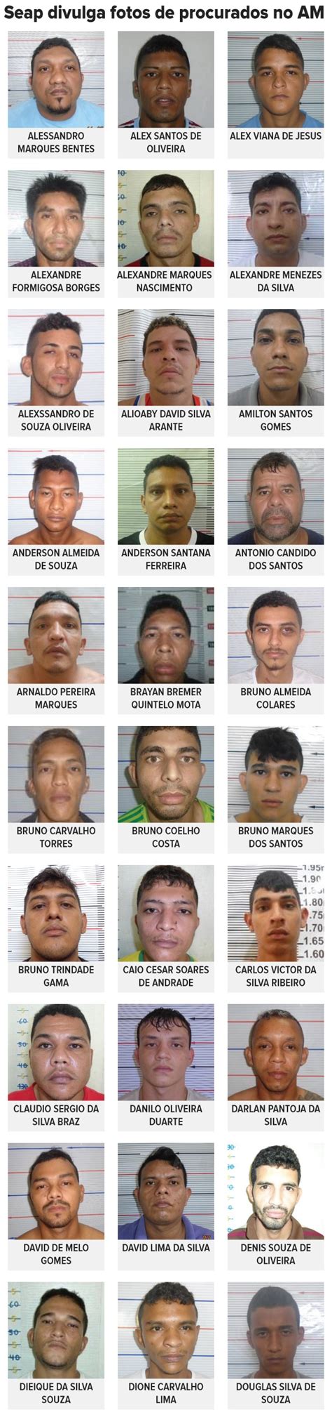 G1 Nº De Foragidos Após Massacre Em Presídios Do Am Chega A 118 Veja Lista Notícias Em Amazonas