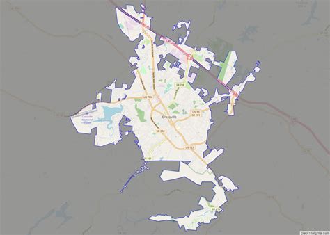 Map of Crossville city, Tennessee