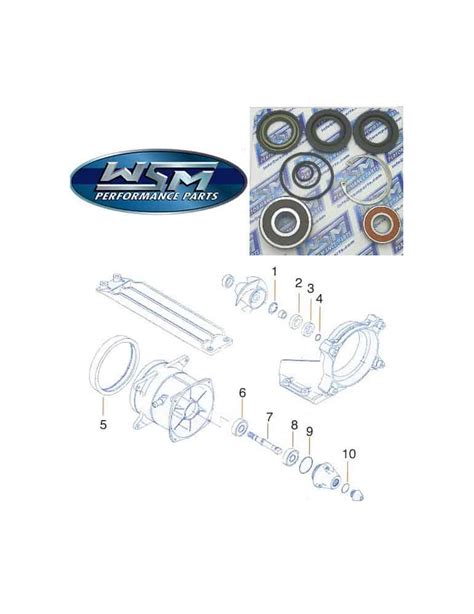 Kit réparation turbine Kawasaki 1200 1500 jet pump repair kit WSM 003 614