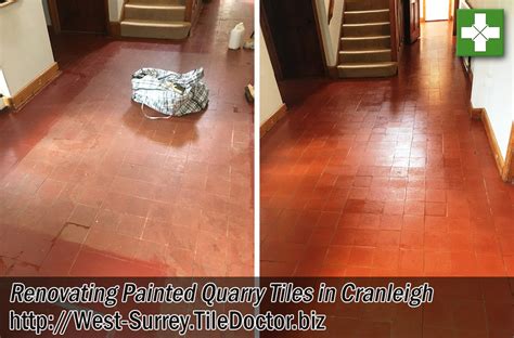 Restoring Painted Quarry Tiles In A Surrey Vicarage Quarry Tiled