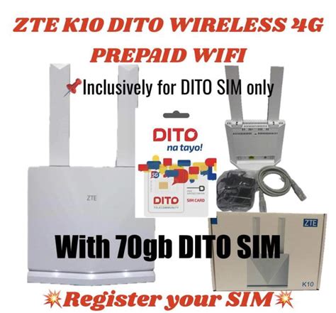 ZTE K10 DITO 4G Wireless Modem PREPAID WIFI Lazada PH