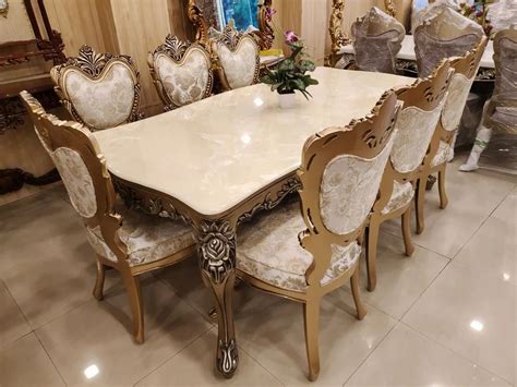 Marble Top Luxury Carving Seater Dining Table At Rs Set In New