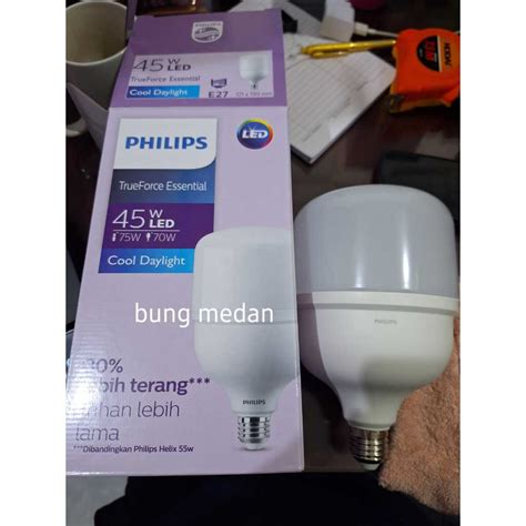 Jual Lampu LED Philips 45W 45WATT 45 WATT PUTIH TFORCE BULB TRUEFORCE