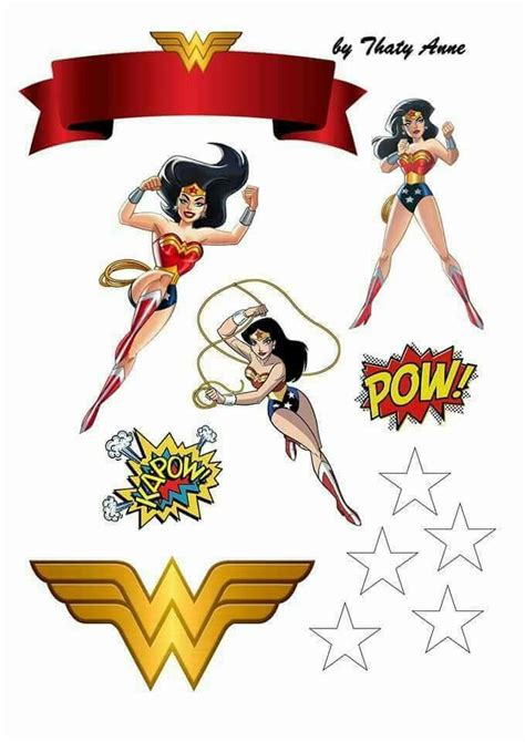 Pin By Neguinha On Topo De Bolos Wonder Woman Birthday Wonder Woman