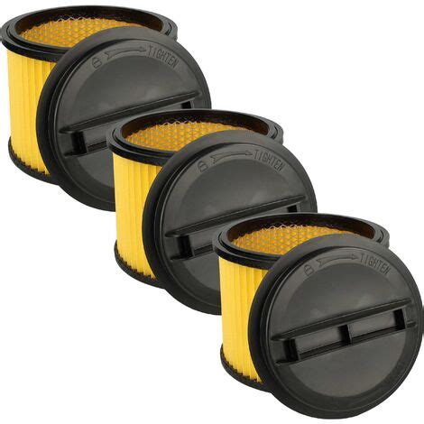 vhbw Lot de 3x filtres à cartouche compatible avec Einhell RT VC 1600 E