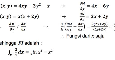 Persamaan Differensial Faktor Integral Lanjutan