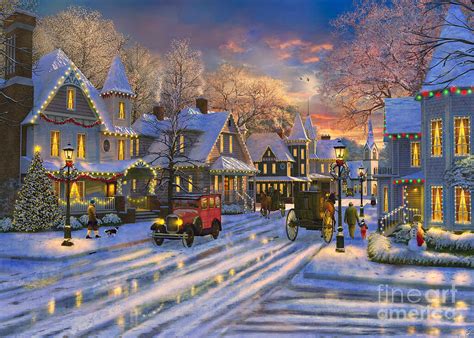 Small Town Christmas #1 Digital Art by MGL Meiklejohn Graphics ...