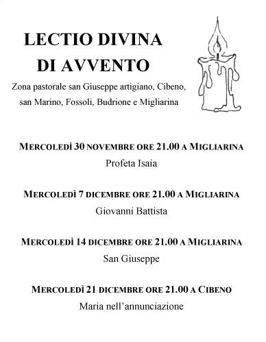 Lectio Divina Avvento 2022 Parrocchia San Giuseppe Carpi