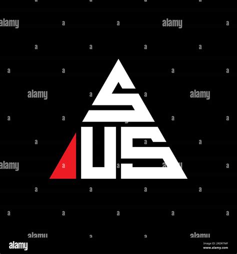 Sus Triangle Letter Logo Design With Triangle Shape Sus Triangle Logo