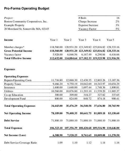 Pro Forma Financial Statements Template Free ~ Excel Templates