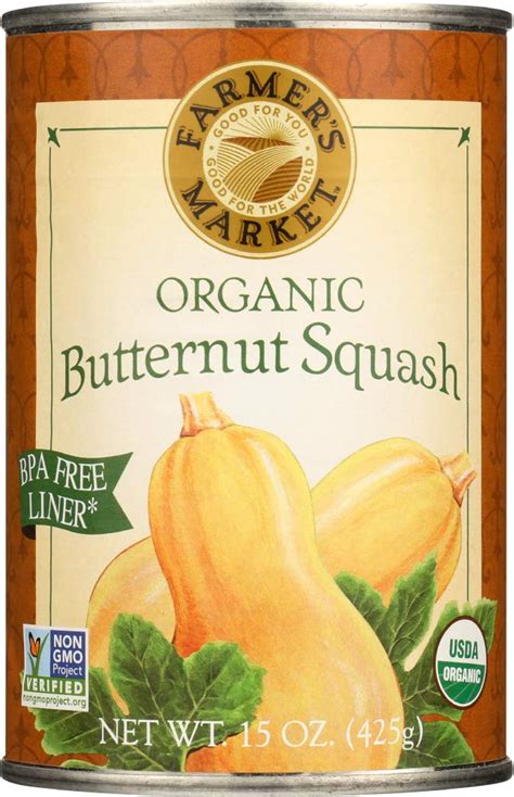 Farmer S Market Organic Canned Butternut Squash Puree 15 Ounce Pack Of 2