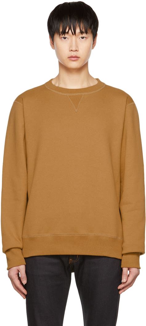 Naked Famous Denim Brown Cotton Sweatshirt Naked And Famous Denim