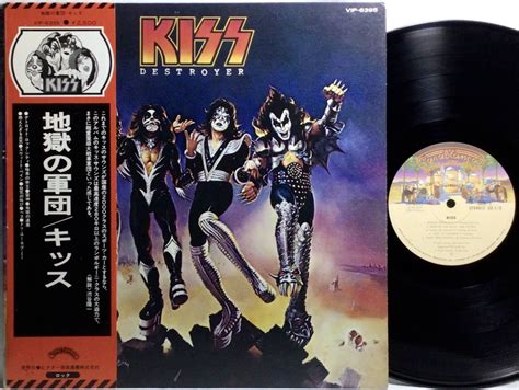 【やや傷や汚れあり】【日lp帯】 キッス Kiss 地獄の軍団 Destroyer 1977 国内盤 Lpレコード 見開きジャケット