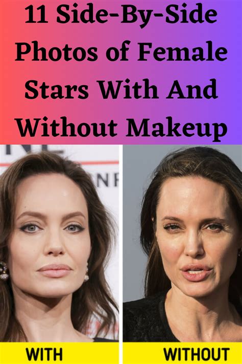 11 Side-By-Side Photos of Female Stars With And Without Makeup | Without makeup, Female stars ...