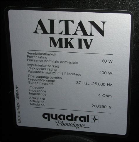 Stk Quadral Phonologue Altan Mk Iv Kaufen Auf Ricardo