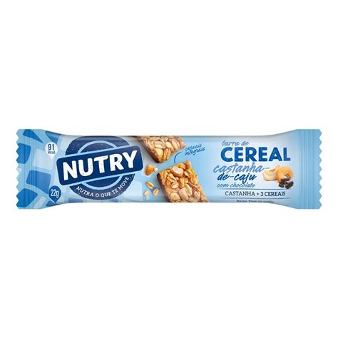 Barra De Cereal Nutry Castanha De Caju Chocolate 528g J A Doces