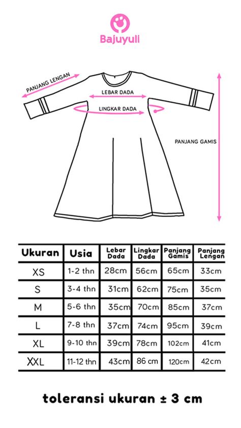 Ukuran Baju Anak Tahun Homecare