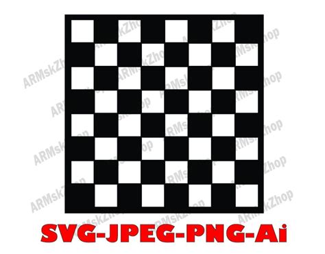 Square 8x8 Checkerboard Svg Png Jpeg Ai Files Etsy