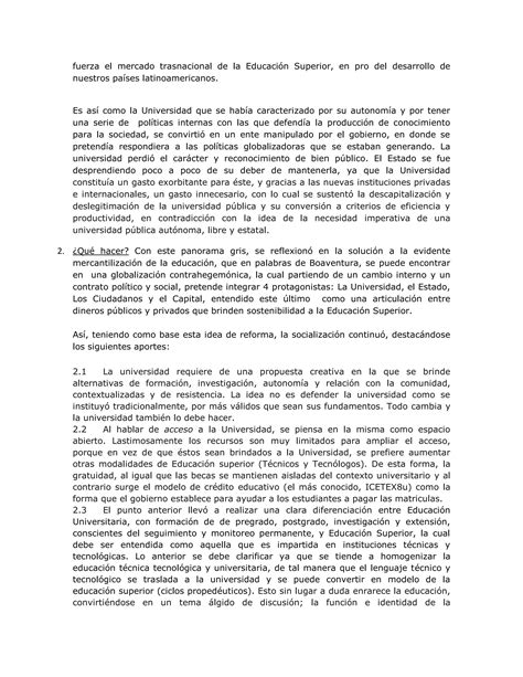 Protocolo Mercantilizaci N De La Educaci N Pdf Descarga Gratuita