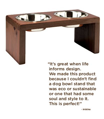 Wooden Elevated Dog Bowl | Amenity Home | Dog bowl stand, Dog bowls ...