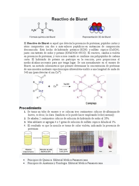 Reactivo De Biuret Pdf