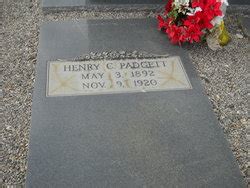 Henry Colquitt Padgett 1892 1920 Mémorial Find a Grave