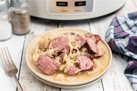 Slow Cooker Kielbasa And Sauerkraut The Magical Slow Cooker