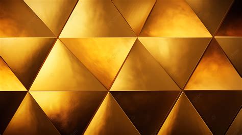 Gleaming Triangle Motif On A Golden Abstract Background Gold Glitter