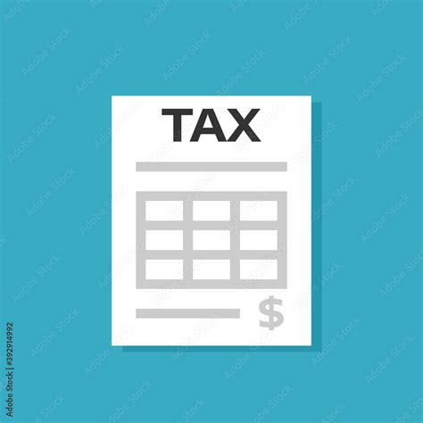 Tax form illustration. Clipart image. Stock Vector | Adobe Stock