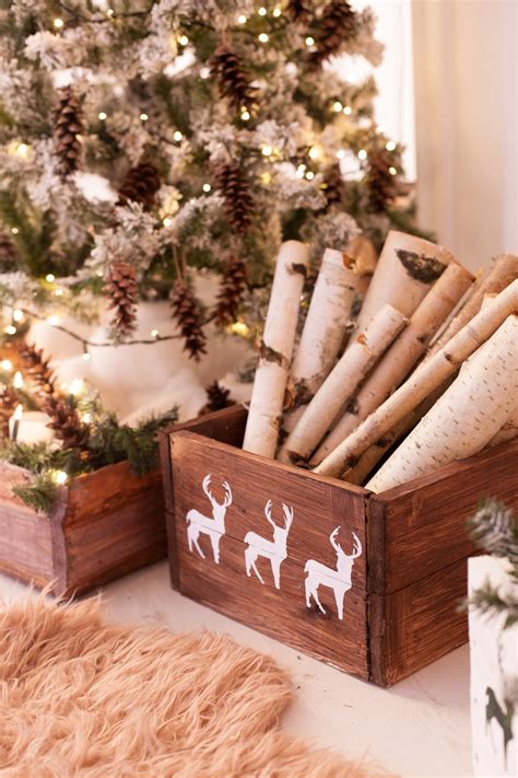 Rustic Birch Wood Christmas Decor Crafts • Picky Stitch