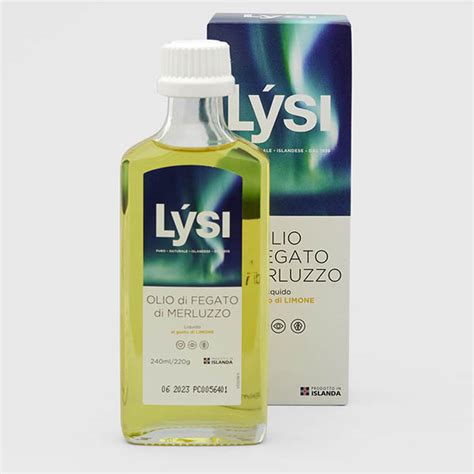 Olio Di Fegato Di Merluzzo Liquido Al Gusto Di Limone Lysi Italy