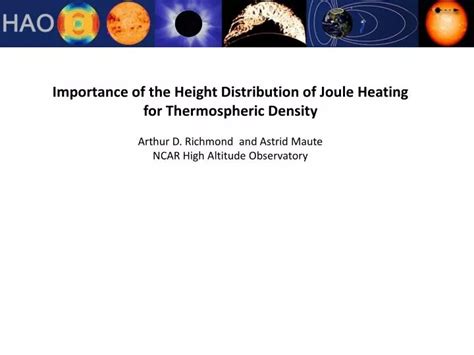 Ppt Importance Of The Height Distribution Of Joule Heating For