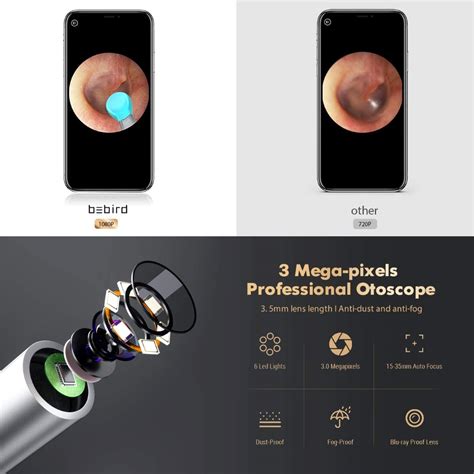 Buy BEBIRD X17 Pro Ear Wax Removal Camera Endoscope All Aluminum Body