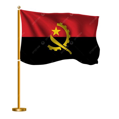 Bandeira De Angola Fundo Transparente Vetor PNG Angola Bandeira