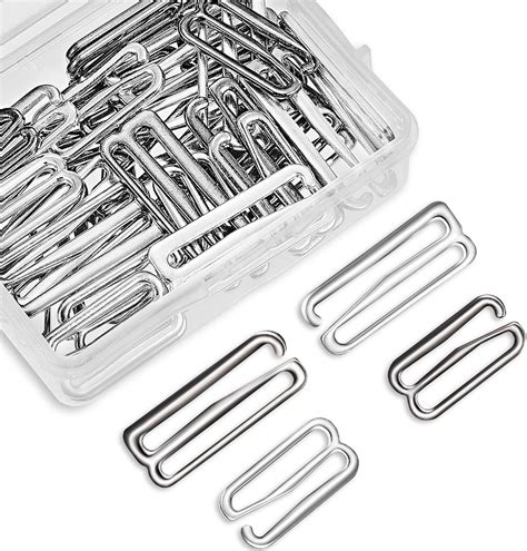 Boao Pieces Bra Hooks Replacement Bulk Metal Swimsuit Bra Hooks Bikini Clasp Bathing Suit