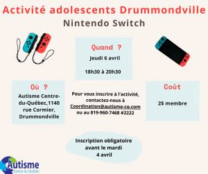 Drummondville Activit Pour Ados Autistes H Autisme Centre Du Qu Bec