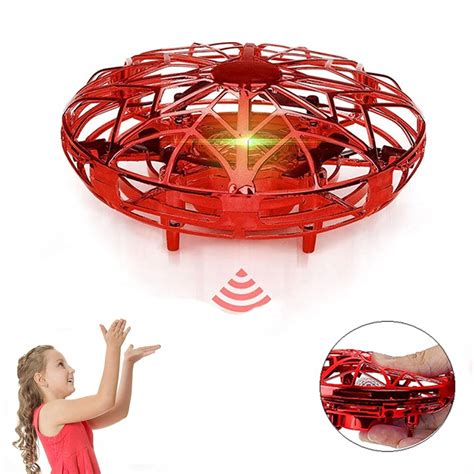 LATAJĄCY MINI DRON UFO STEROWANY RĘKOMA ZABAWKA CZERWONY 14404422631