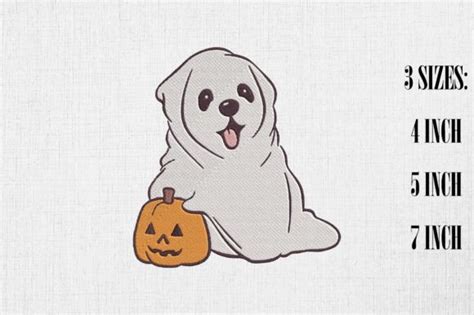 Cute Ghost Dog · Creative Fabrica