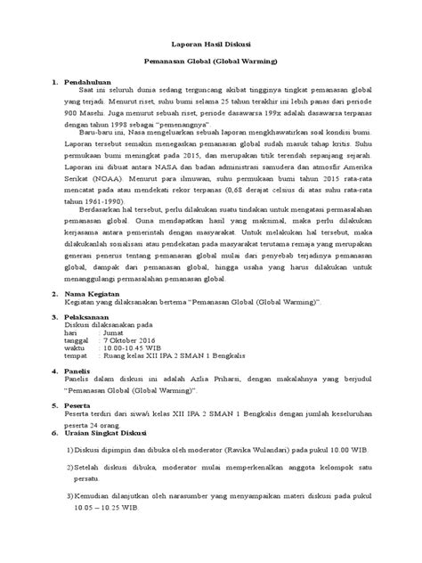 Laporan Hasil Diskusi