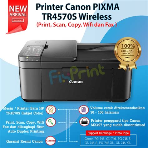 Jual Printer Canon PIXMA TR4570S TR 4570S TR4670s TR 4670s Print Scan