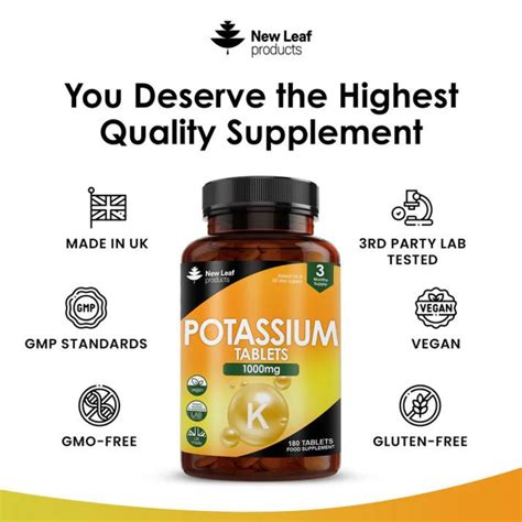 Potassium Supplements 1400 Mg 180 Greensquareshop