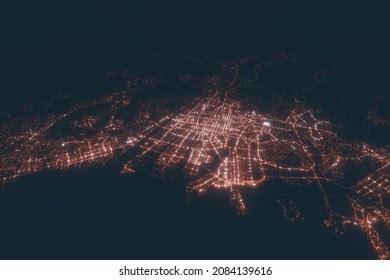 Hiroshima Aerial View Night Top View Stock Illustration 2084139616 | Shutterstock