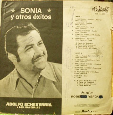 Ritmo Tropical Cumbia Del Ayer Adolfo Echeverria Y Sus Mayorales Sonia