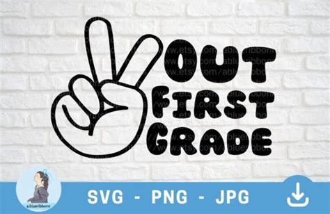 Peace Out Second Grade Svg Graphic By A Blueribbonn Creative Fabrica