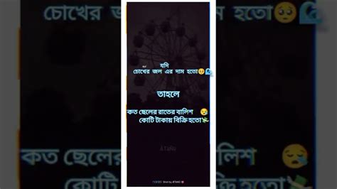 তাহলে আজ অনেকে অনেক টাকার মালিক হতো🥺🥀 Youtube