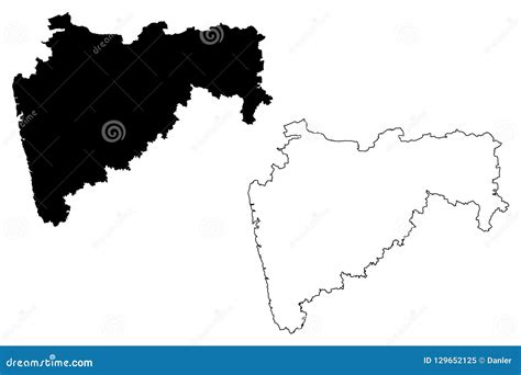 Maharashtra Map Vector Stock Vector Illustration Of Country